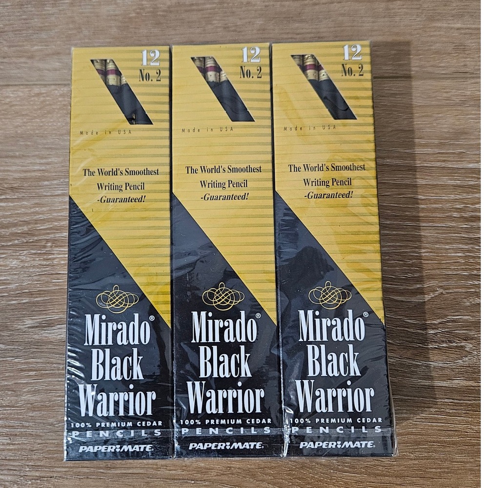 Paper Mate Mirado Black Warrior Pencils 6 Dozen No 2 Black NEW 72ct USA Cedar
